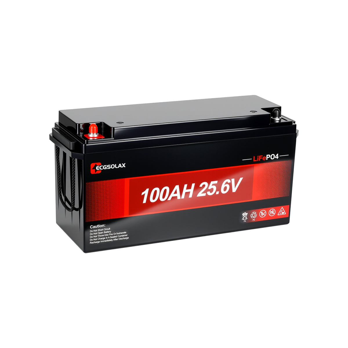12.8V 100Ah LiFePO4 Lithium Battery 1280Wh Deep Cycle Battery with Smart BMS