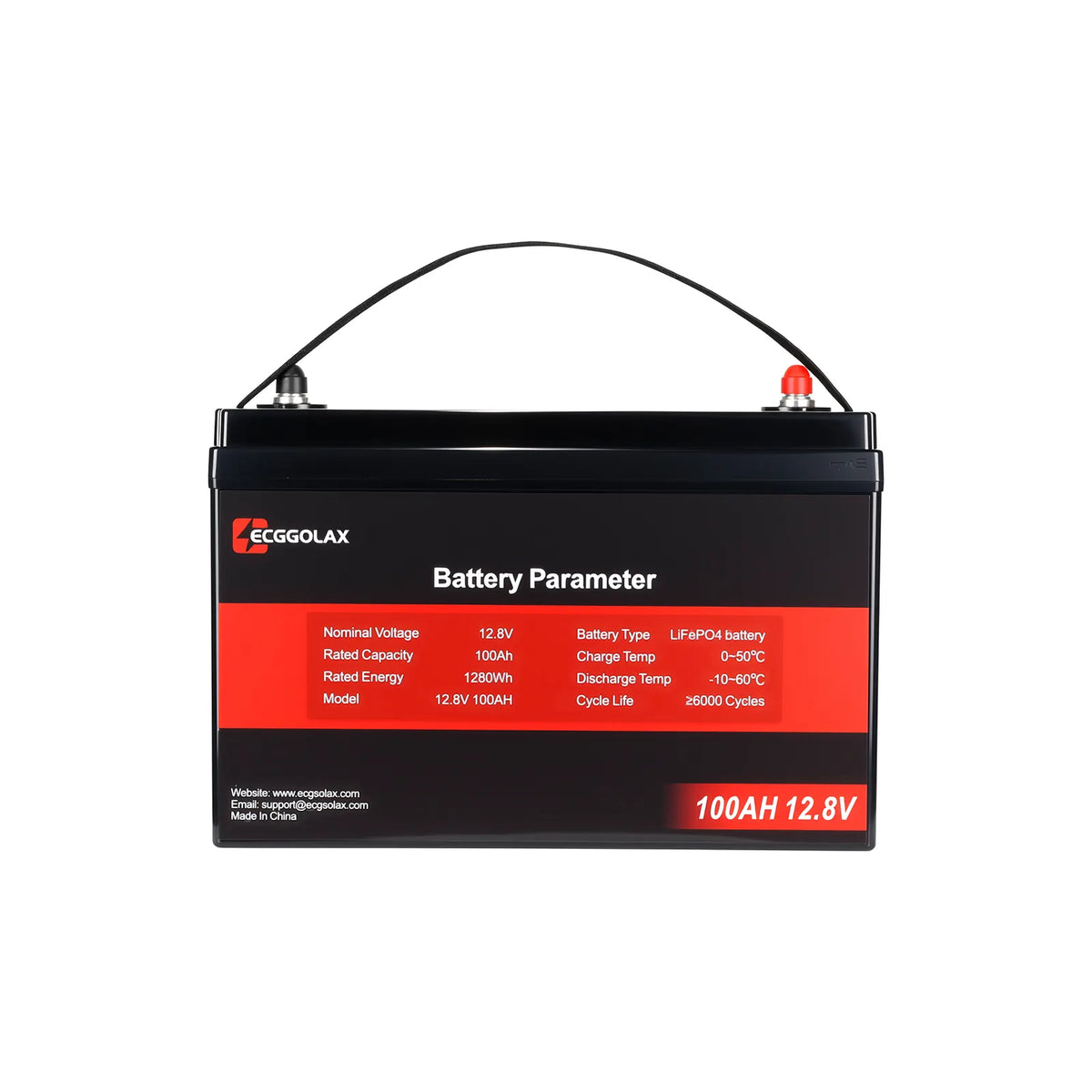 12.8V 100Ah LiFePO4 Lithium Battery 1280Wh Deep Cycle Battery with Smart BMS
