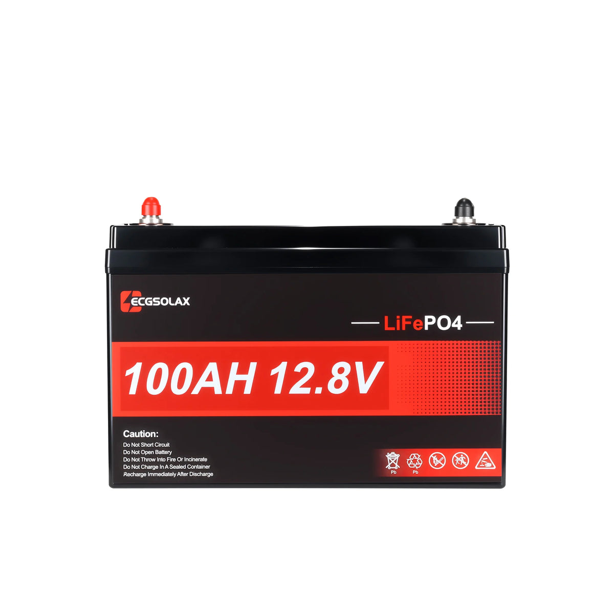 12.8V 100Ah LiFePO4 Lithium Battery 1280Wh Deep Cycle Battery with Smart BMS