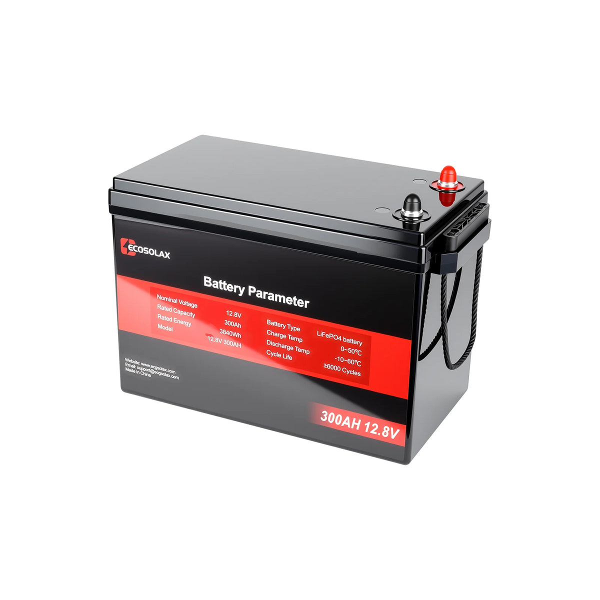 12.8V 300Ah LiFePO4 Battery 3840Wh Lithium Battery for Off-Grid Energy Storage