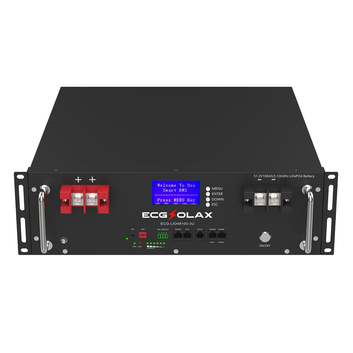 48V 100Ah LiFePO4 Rack Battery  5.12kWh Solar Energy Storage Battery with Built-in BMS