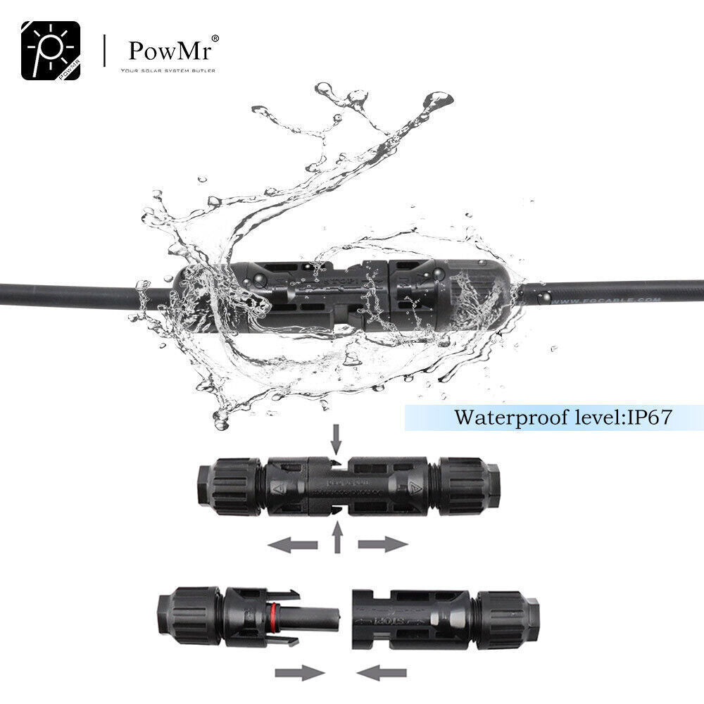 Solar Panel Y Branch Cable Connection Waterproof Adapter Connector Extension