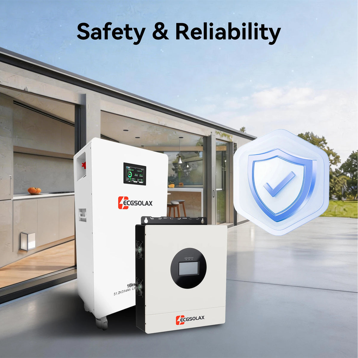 ECGSOLAX safety and reliability 16kWh LiFePO4 battery 314Ah home energy storage