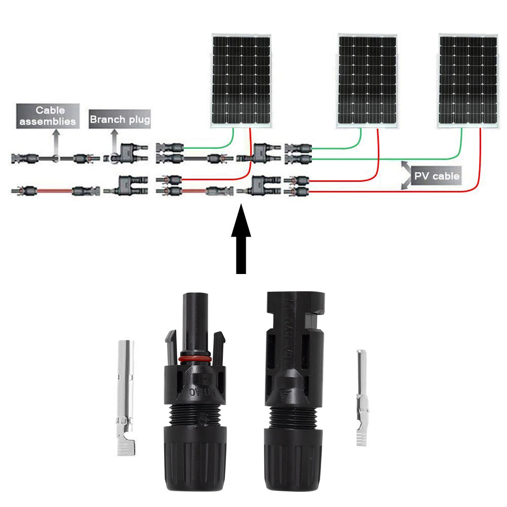 MC4 Solar DC Connector IP67 Waterproof Male Female Connector Use for Solar Panel Cable